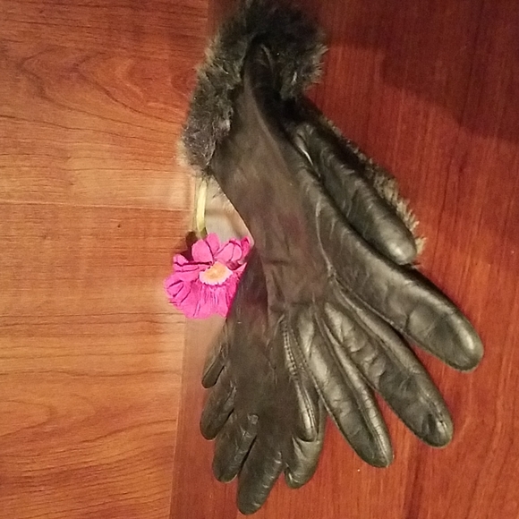 VTG 1990s genuine leather gloves - Picture 1 of 3